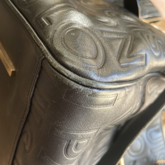 Black Leather Satchel/Duffle with shoulder Strap - Picture 10 of 16